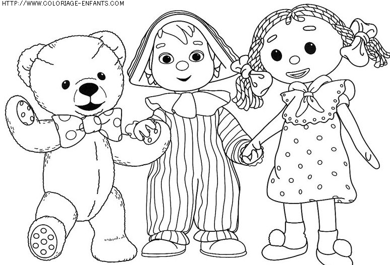 coloriage heros andy pandy