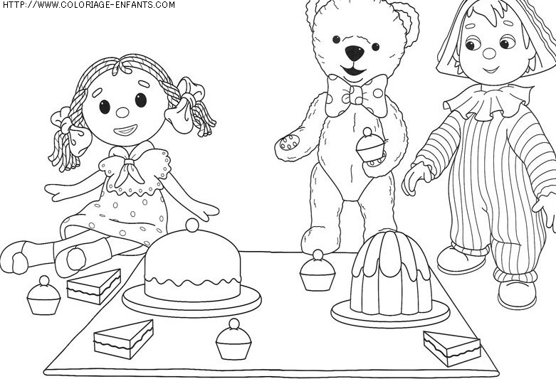 coloriage heros andy pandy