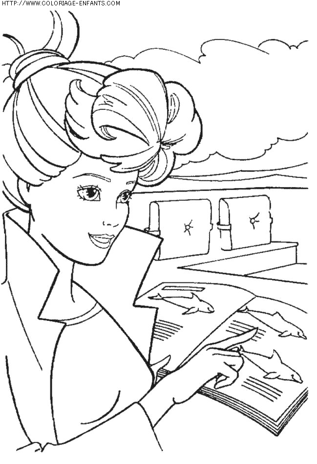 coloriage heros barbie