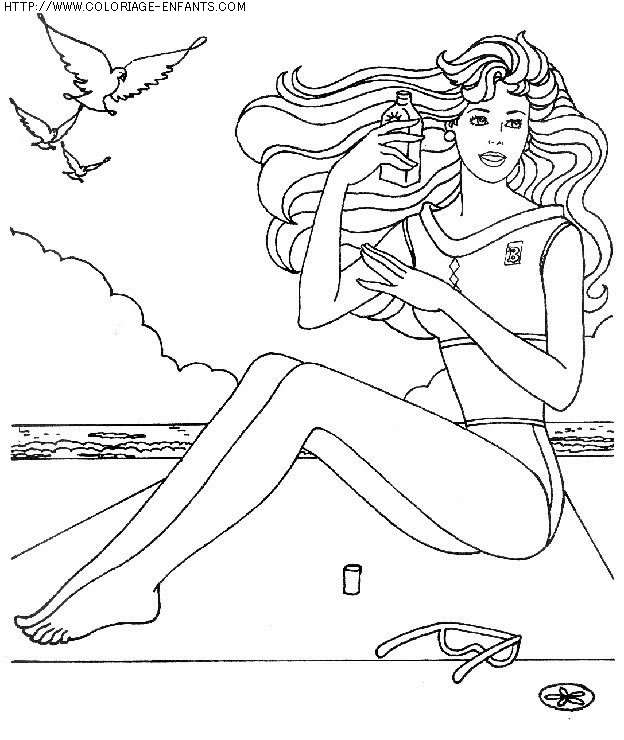 coloriage heros barbie