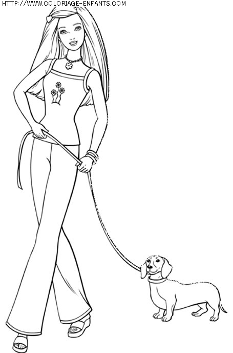 coloriage heros barbie