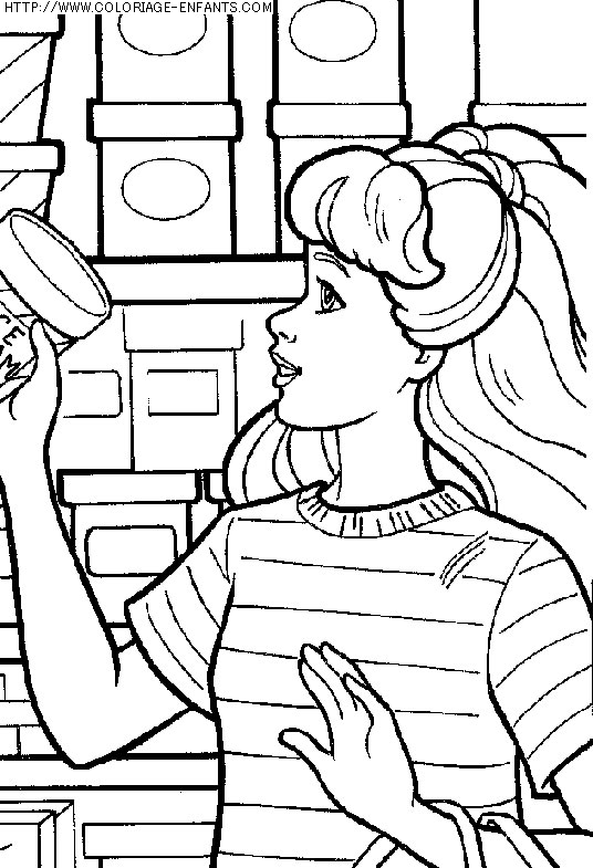 coloriage heros barbie