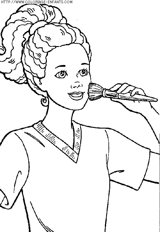 coloriage heros barbie