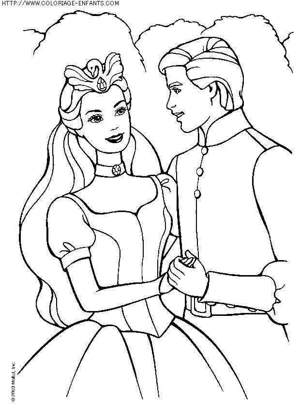 coloriage heros barbie princesse