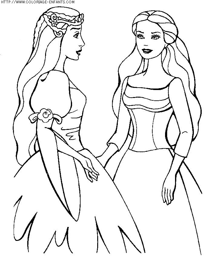 coloriage heros barbie princesse