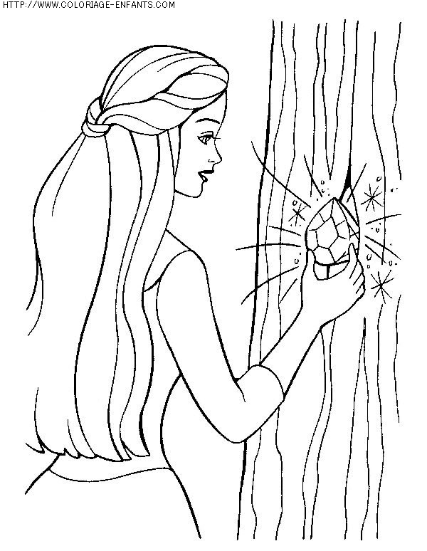 coloriage heros barbie princesse