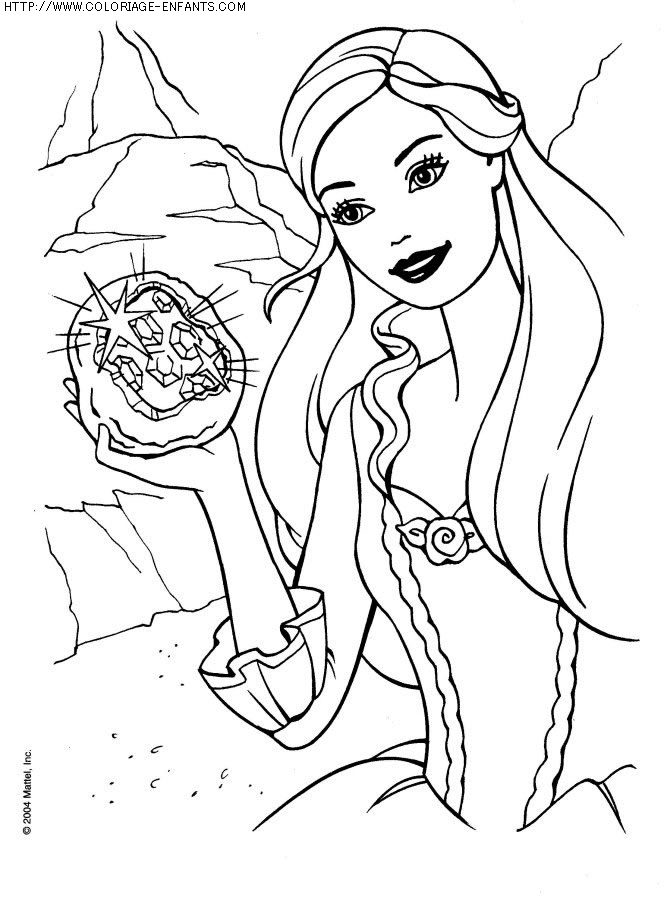 coloriage heros barbie princesse