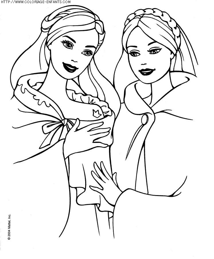 coloriage heros barbie princesse