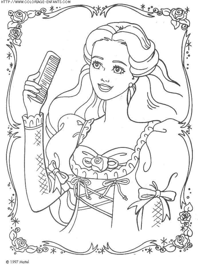 coloriage heros barbie princesse