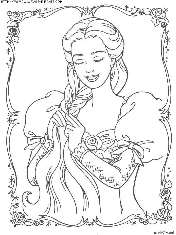 coloriage heros barbie princesse