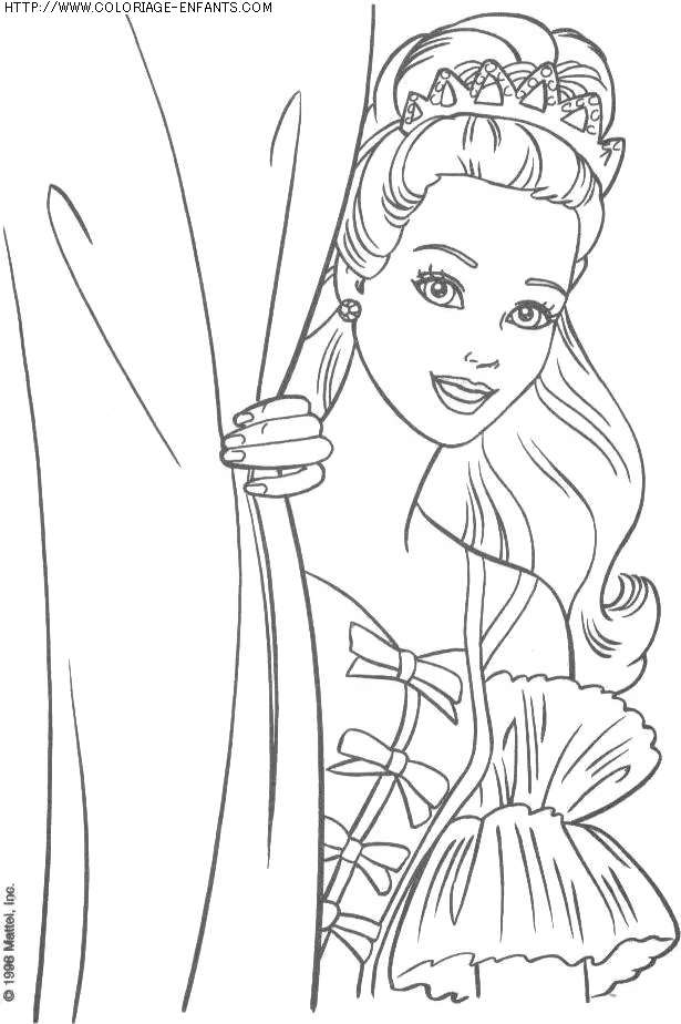 coloriage heros barbie princesse