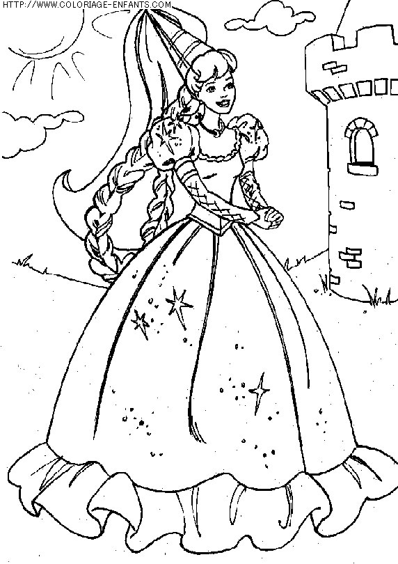 coloriage heros barbie princesse