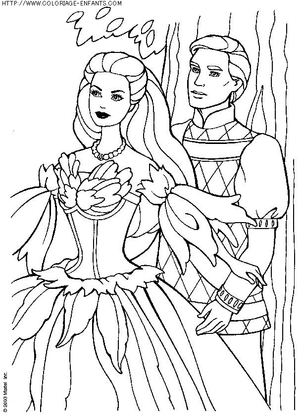 coloriage heros barbie princesse