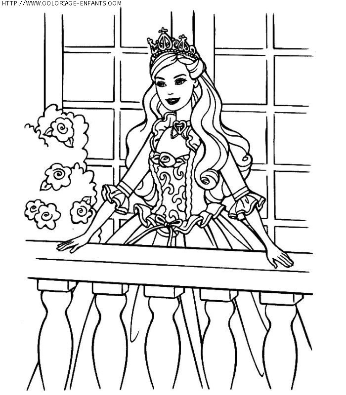 coloriage heros barbie princesse