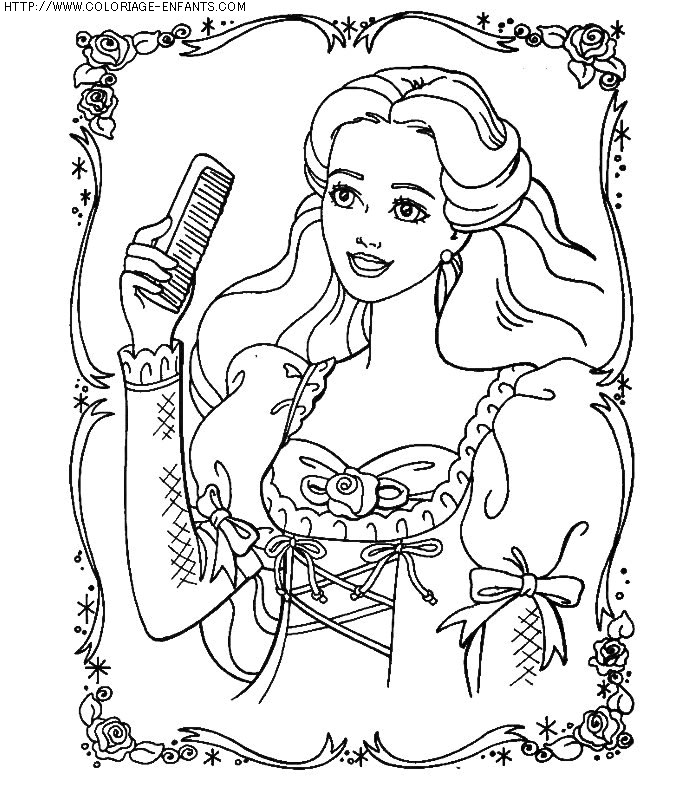 coloriage heros barbie princesse