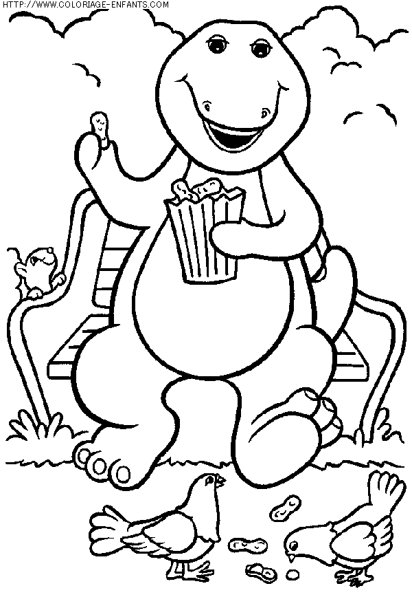 coloriage heros barney