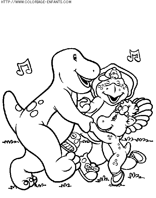 coloriage heros barney