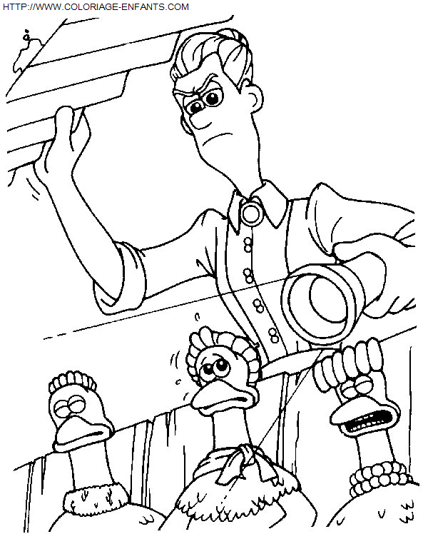 coloriage Heros Chicken Run