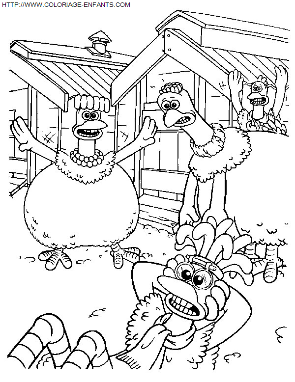 coloriage Heros Chicken Run