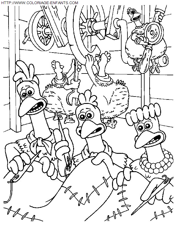 coloriage Heros Chicken Run