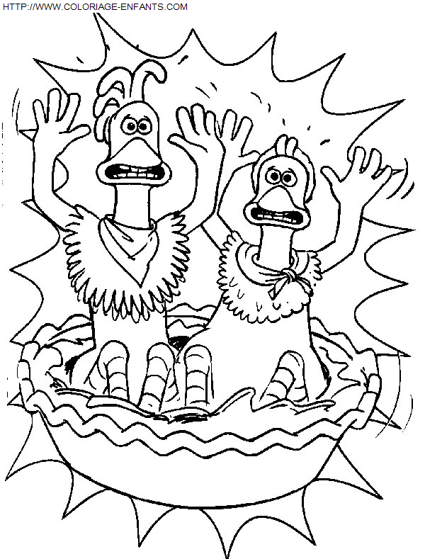 coloriage Heros Chicken Run