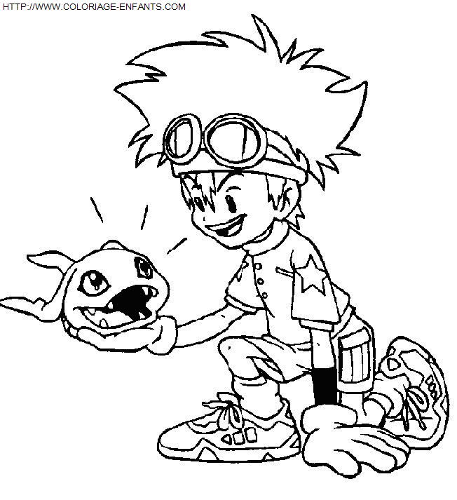 coloriage Heros Digimon