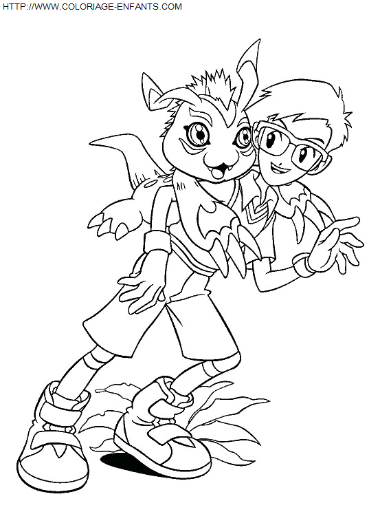 coloriage Heros Digimon