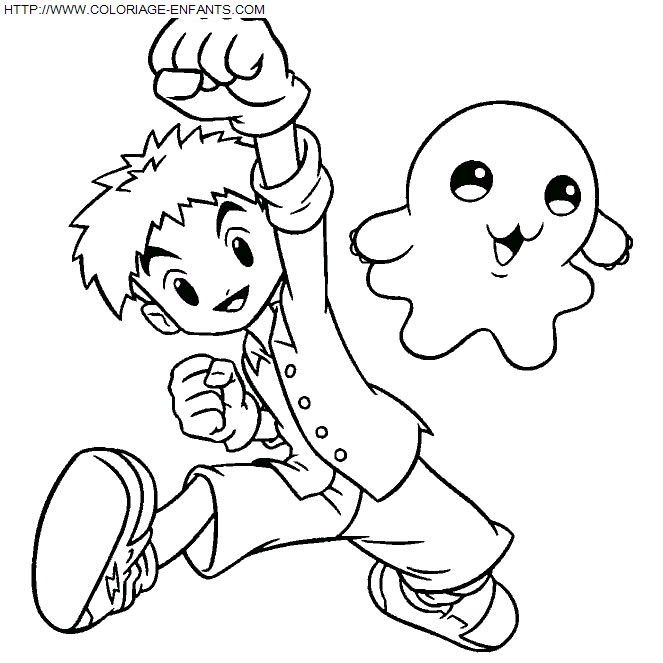 coloriage Heros Digimon