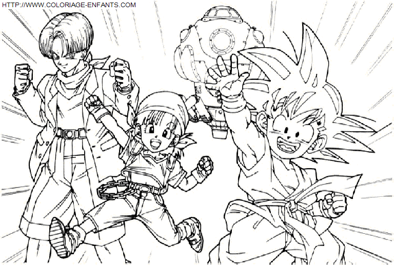 coloriage Heros Dragon Ball