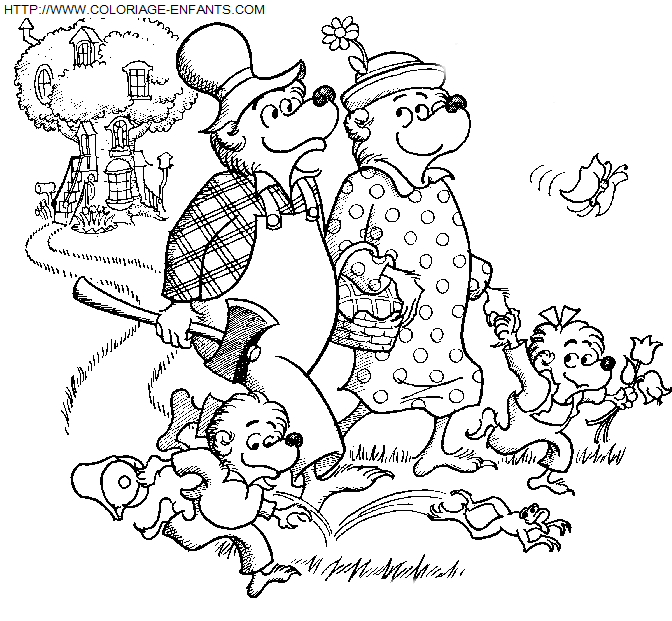 coloriage Heros Famille Berenstain