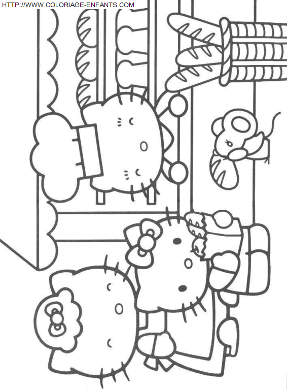 coloriage Heros Hello Kitty