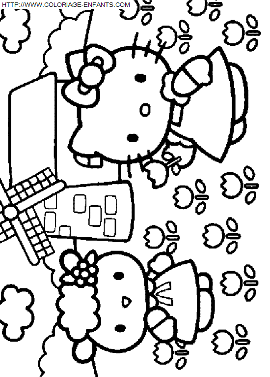 coloriage Heros Hello Kitty