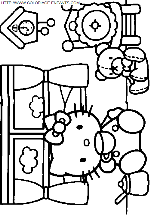 coloriage Heros Hello Kitty