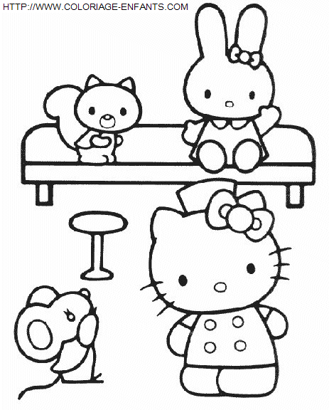 coloriage Heros Hello Kitty