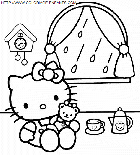 coloriage Heros Hello Kitty