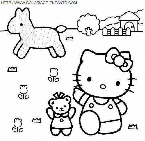 coloriage Heros Hello Kitty