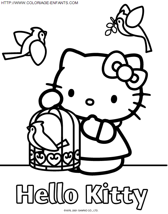 coloriage Heros Hello Kitty