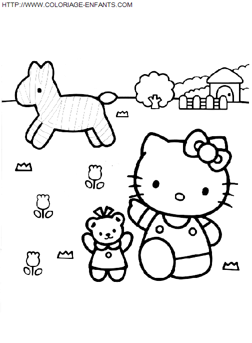 coloriage Heros Hello Kitty