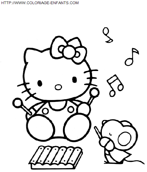 coloriage Heros Hello Kitty