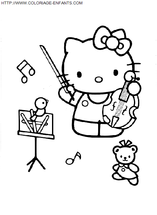 coloriage Heros Hello Kitty