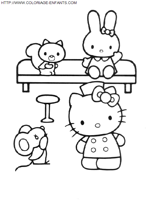 coloriage Heros Hello Kitty