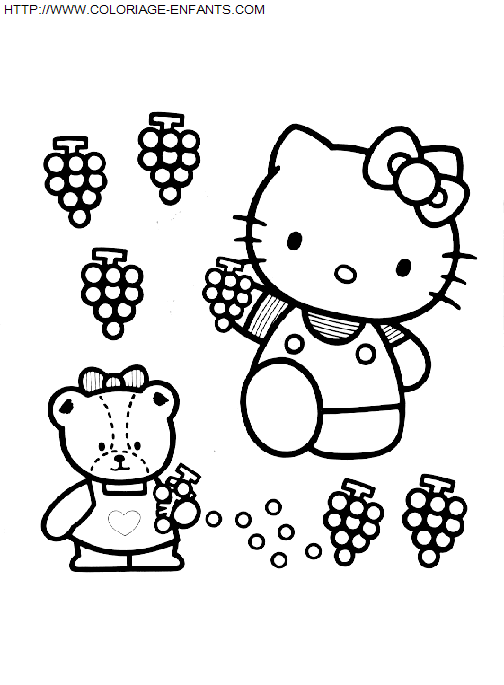 coloriage Heros Hello Kitty