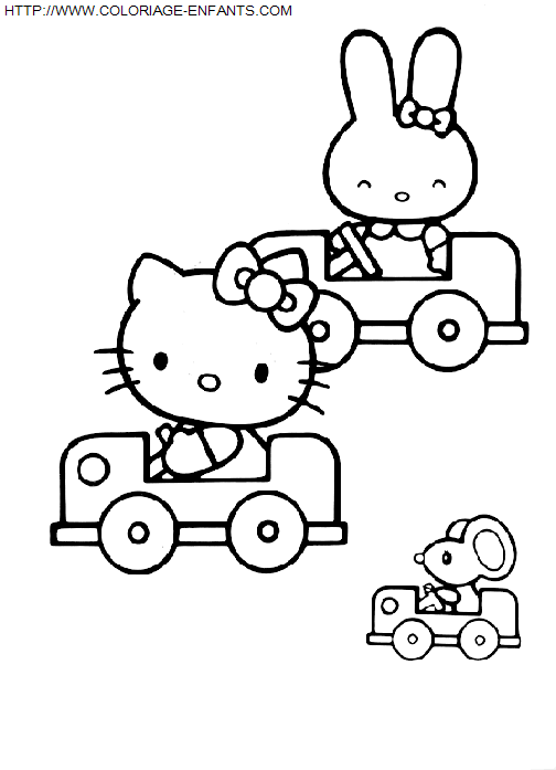 coloriage Heros Hello Kitty