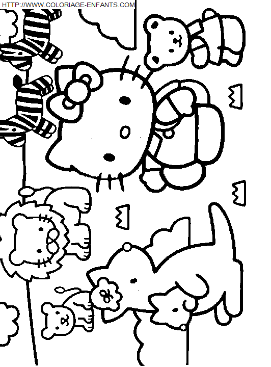 coloriage Heros Hello Kitty