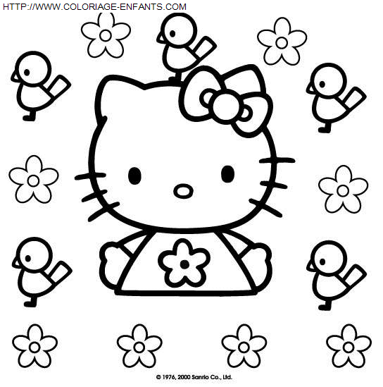 coloriage Heros Hello Kitty