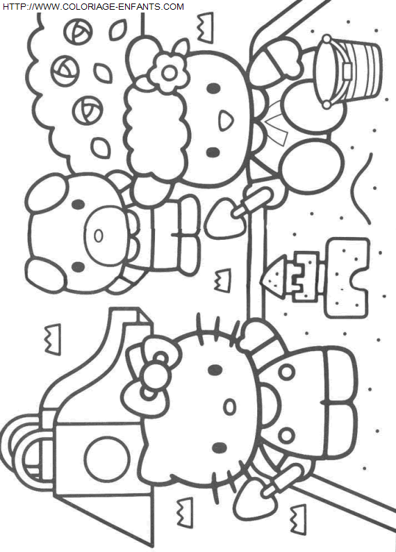 coloriage Heros Hello Kitty