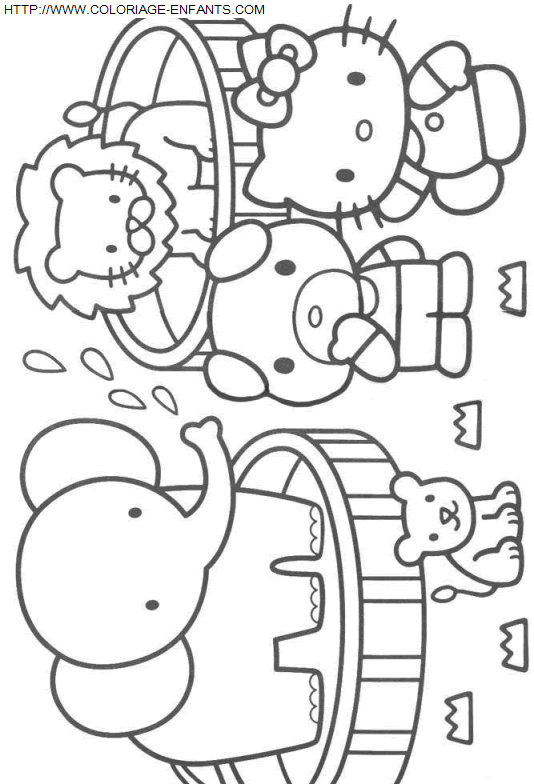 coloriage Heros Hello Kitty