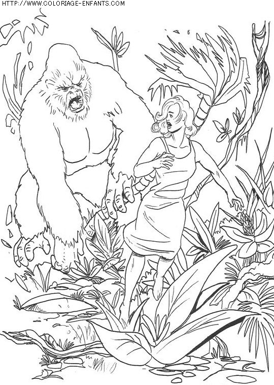 coloriage heros king kong