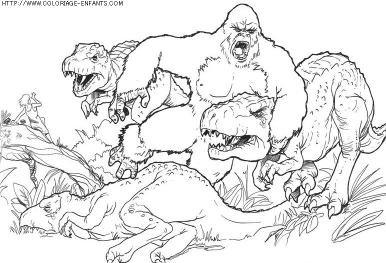 coloriage heros king kong