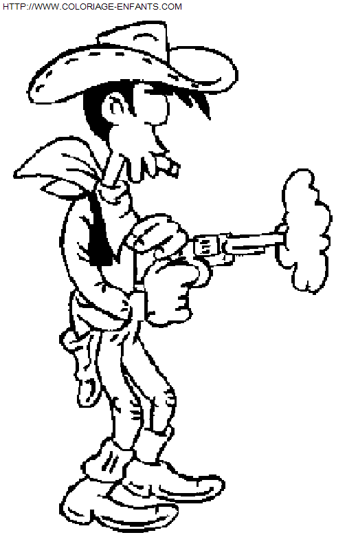 coloriage Heros Lucky Luke